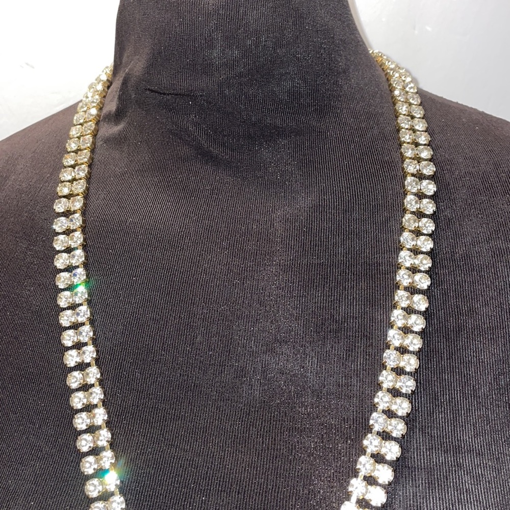 Ferrara double row Austrian rhinestone necklace - Picture 2 of 6